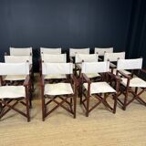 Lot de 12 fauteuils de réalisateur terrasse pliants Deauville Vlaemynck France