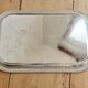 Rectangular silver-plated serving tray - Beaded edge