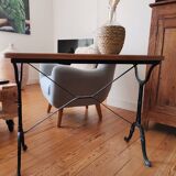 Wood and wrought iron console