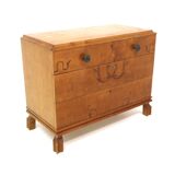 Scandinavian birch chest of drawers, Swedish modern, Sweden, 1940