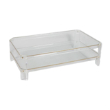 Glass and Plexiglas coffee table 1970