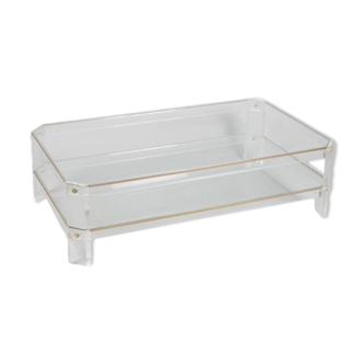 Glass and Plexiglas coffee table 1970