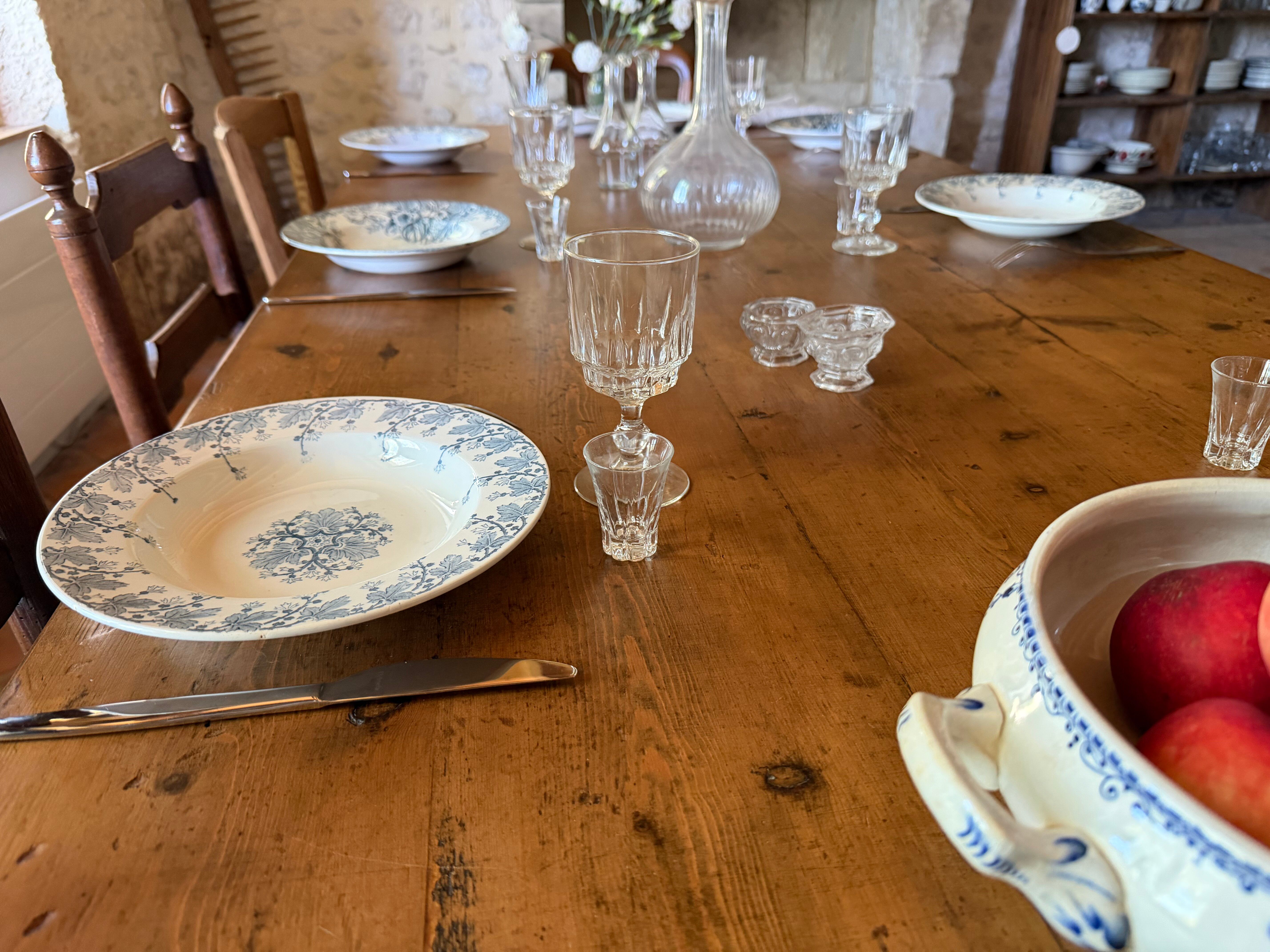 Deep plates KG Luneville model Neva in ironstone