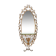 Entryway Mirror and Brass and Glass Console by Pierluigi Colli with Floral Frame