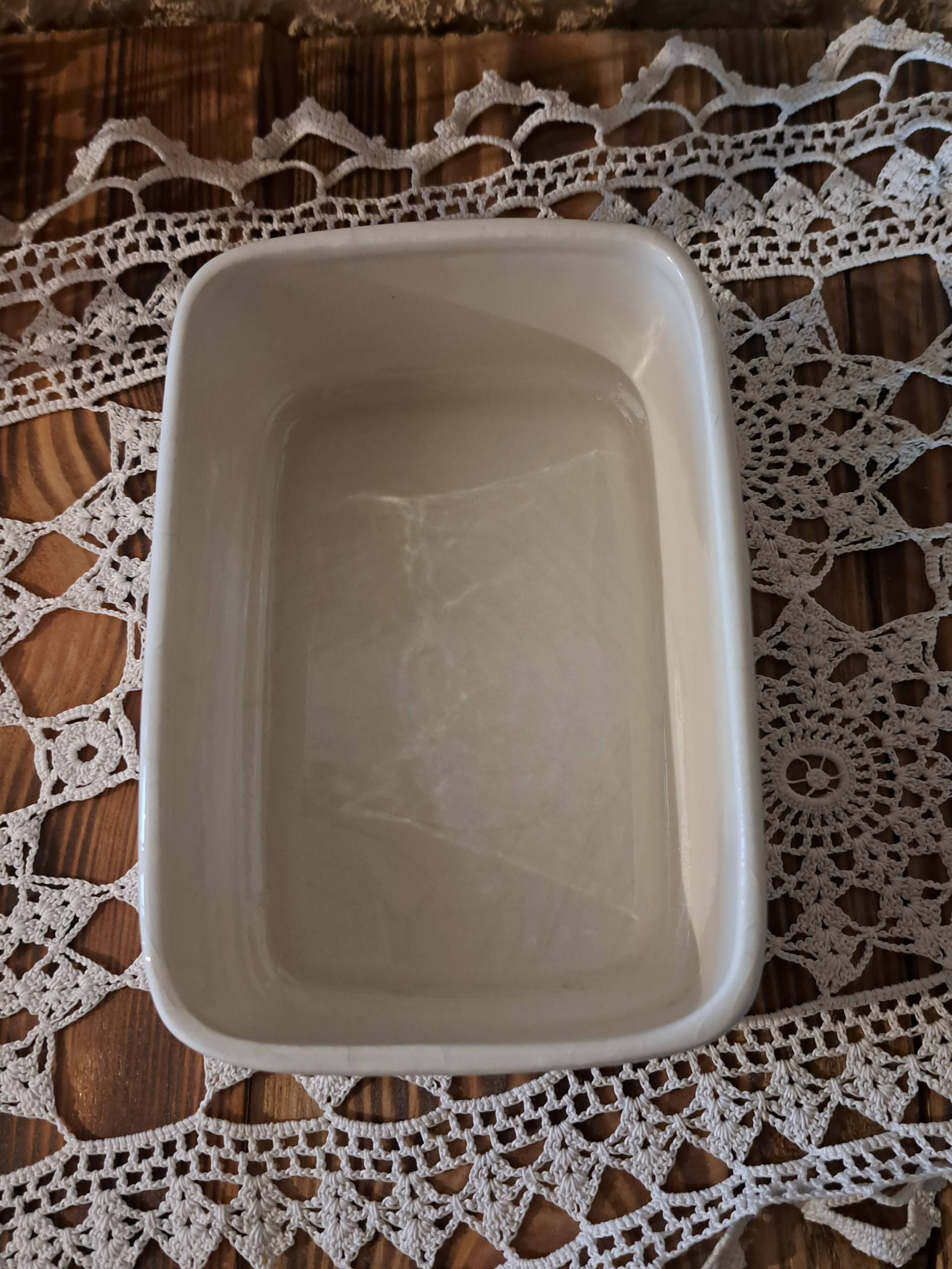 Moustiers style San Marino ceramic butter dish