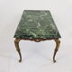 Table basse en marbre vert et bronze style Louis XV