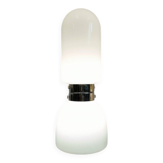 Lampada Birillo in vetro Opalino di Manifattura Di Murano, anni '