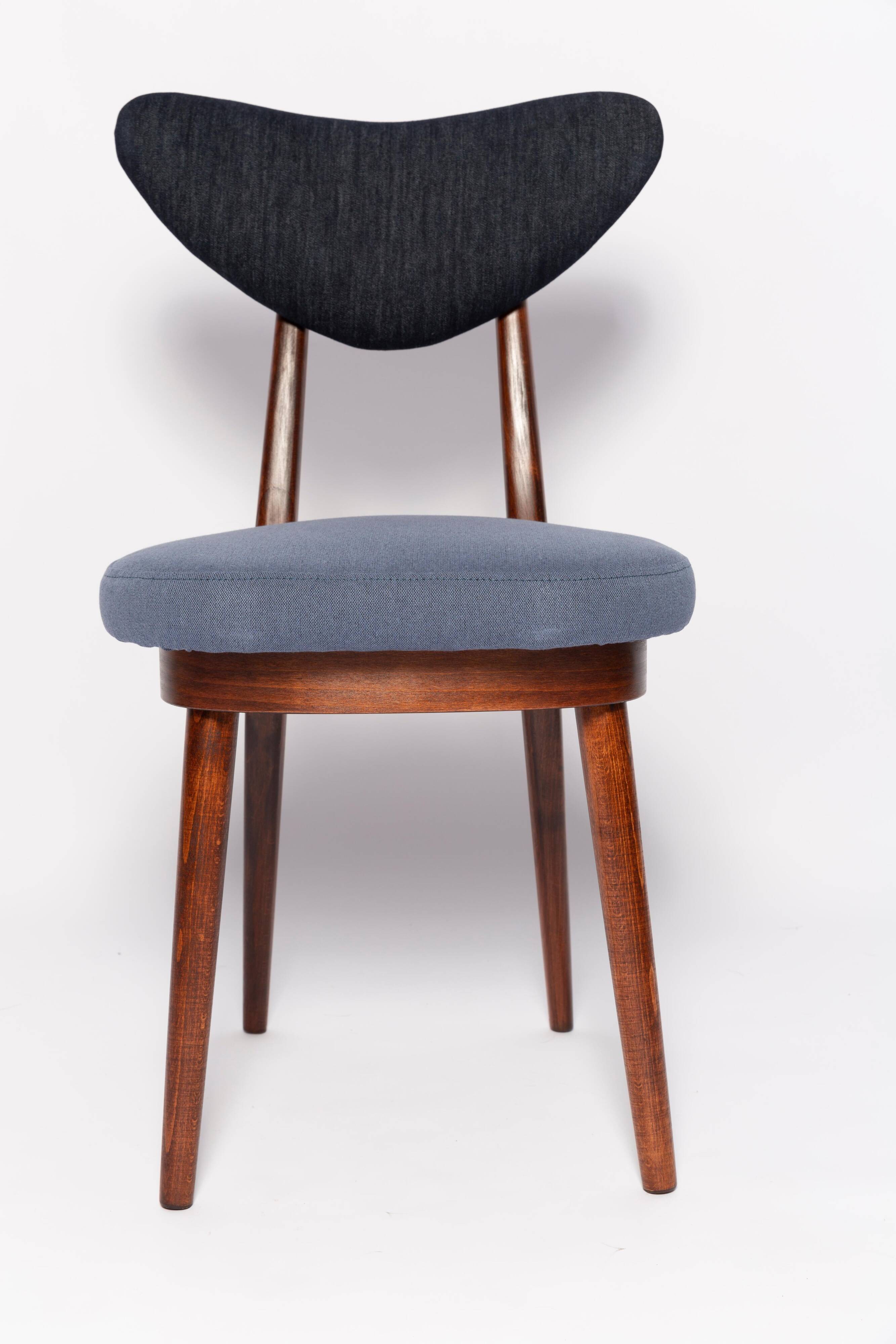 Mid-century dark blue denim armchair, Europe, 1960s