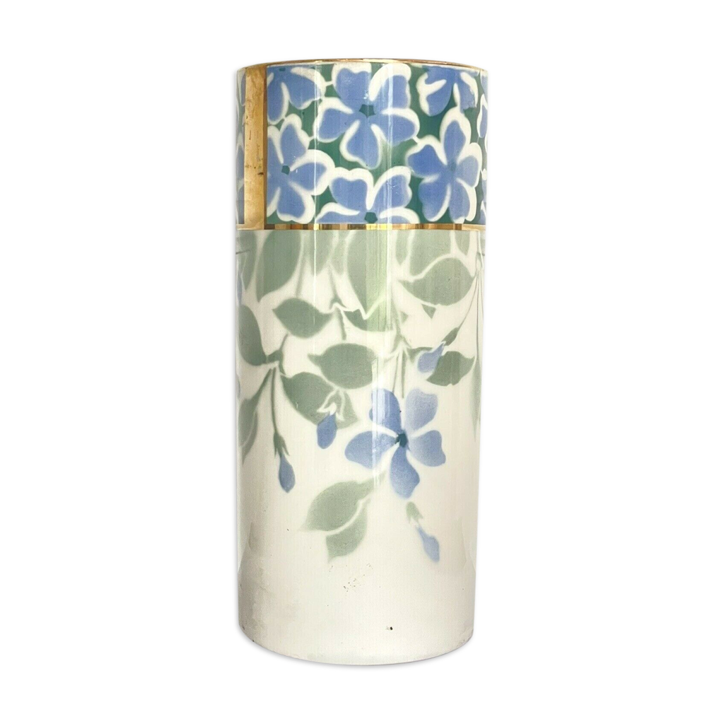 Vase rouleau bleu pastel en faience de luneville modele pervenche Selency