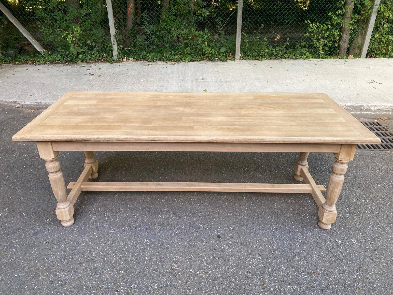 Renovated 210cm farmhouse dining table from the 20th century