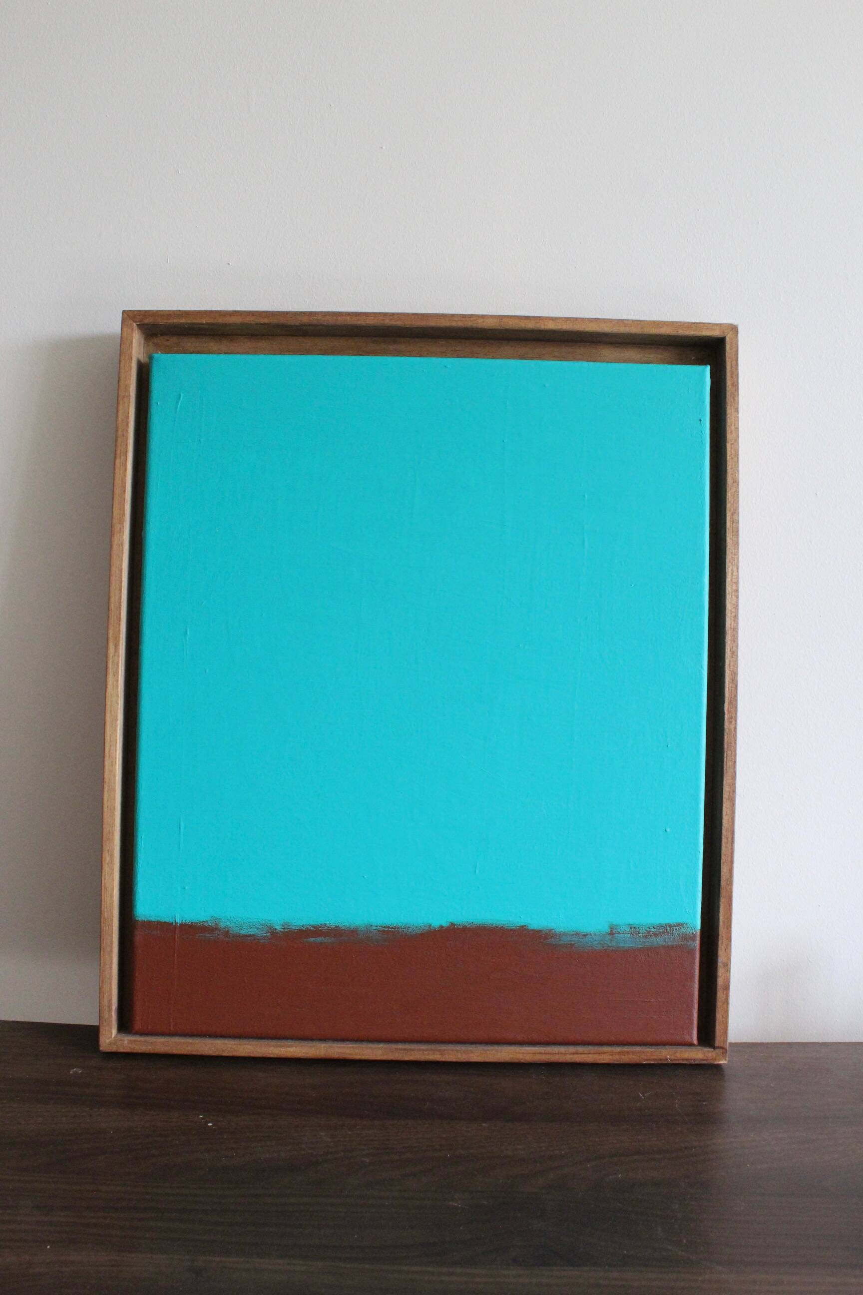 Minimalist painting "Meditative turquoise"