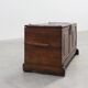 Flemish Oak Blanket Chest with panelled front and iron lock, dated 1825