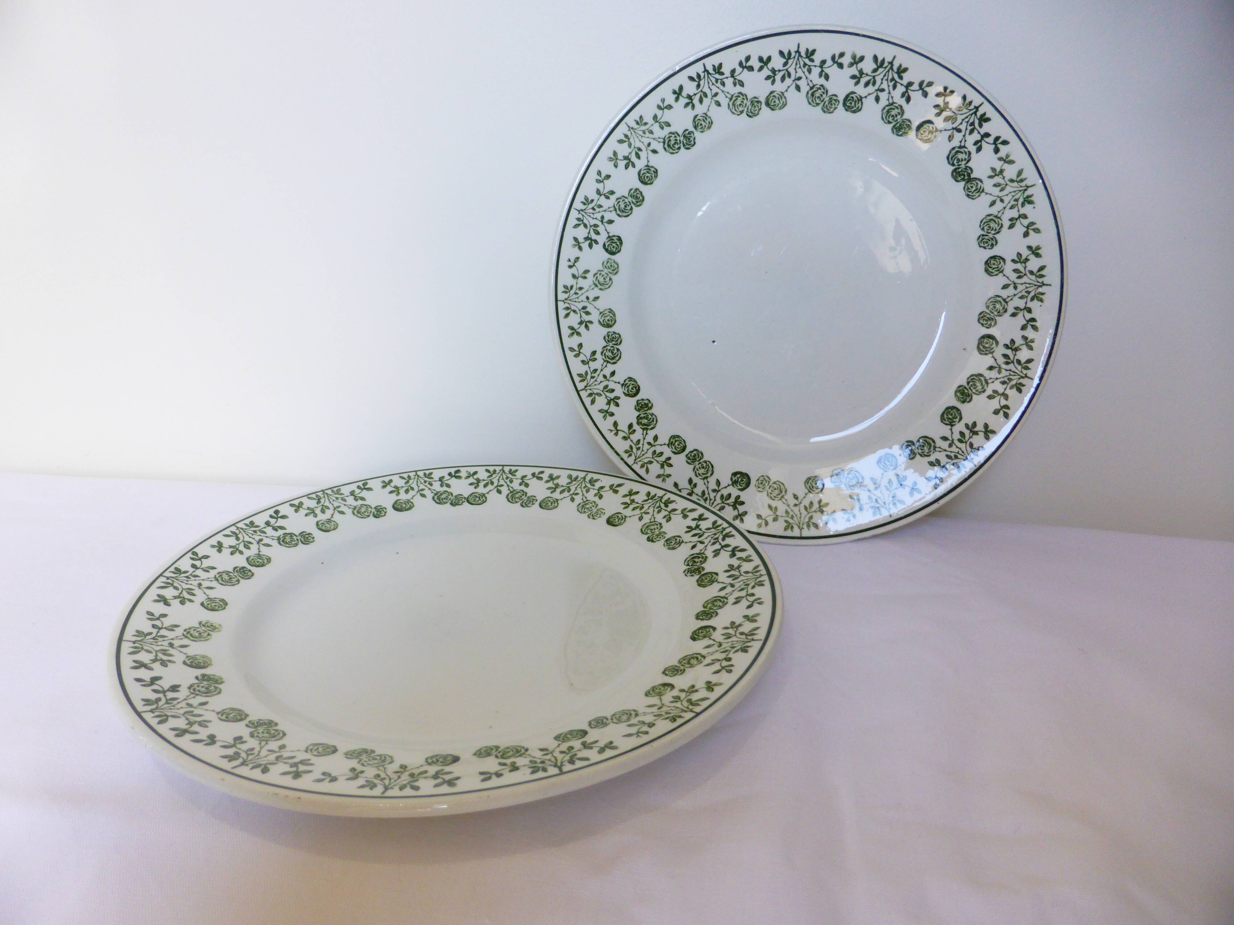 2 vintage dessert plates from St Amand