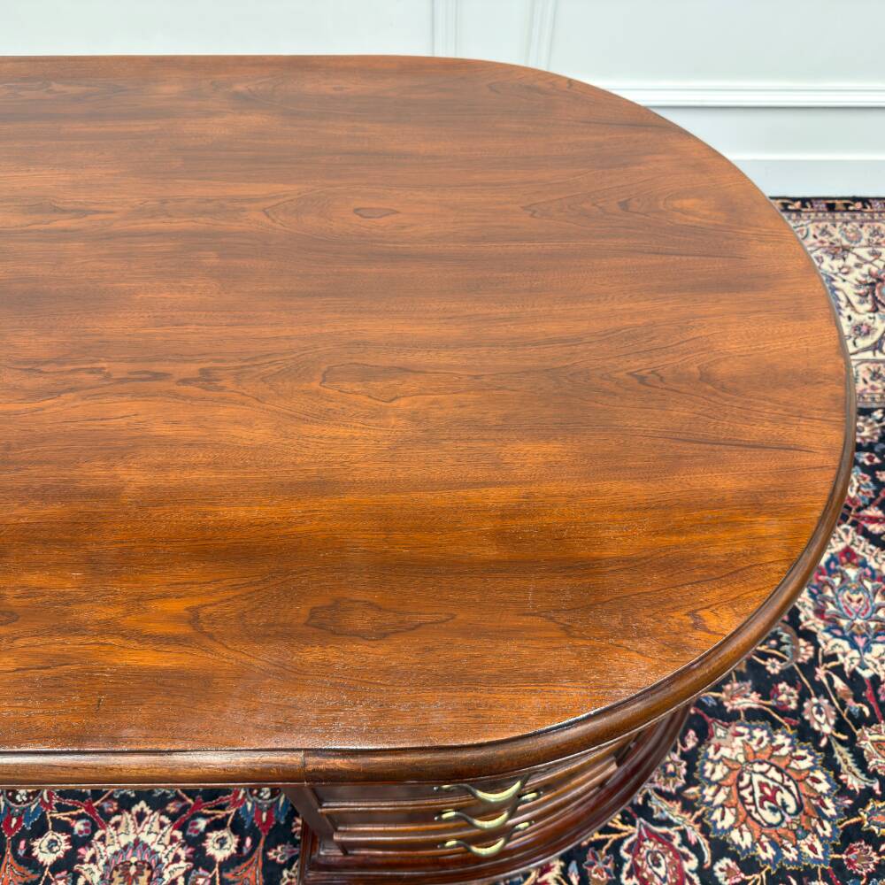 Large Classic English Oval Desk
