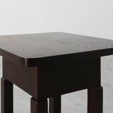 Art Deco square Oak Side Table, France, circa 1920