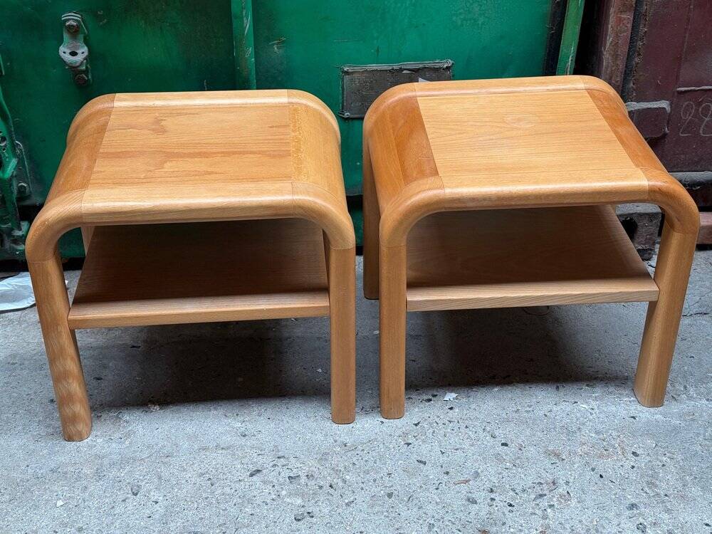 Mid-century Danish Brutalist bedside tables by Villy Nørgaard, 1984, set of 2