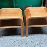 Mid-century Danish Brutalist bedside tables by Villy Nørgaard, 1984, set of 2