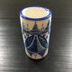 Lot 5 vases décor bleu signé
