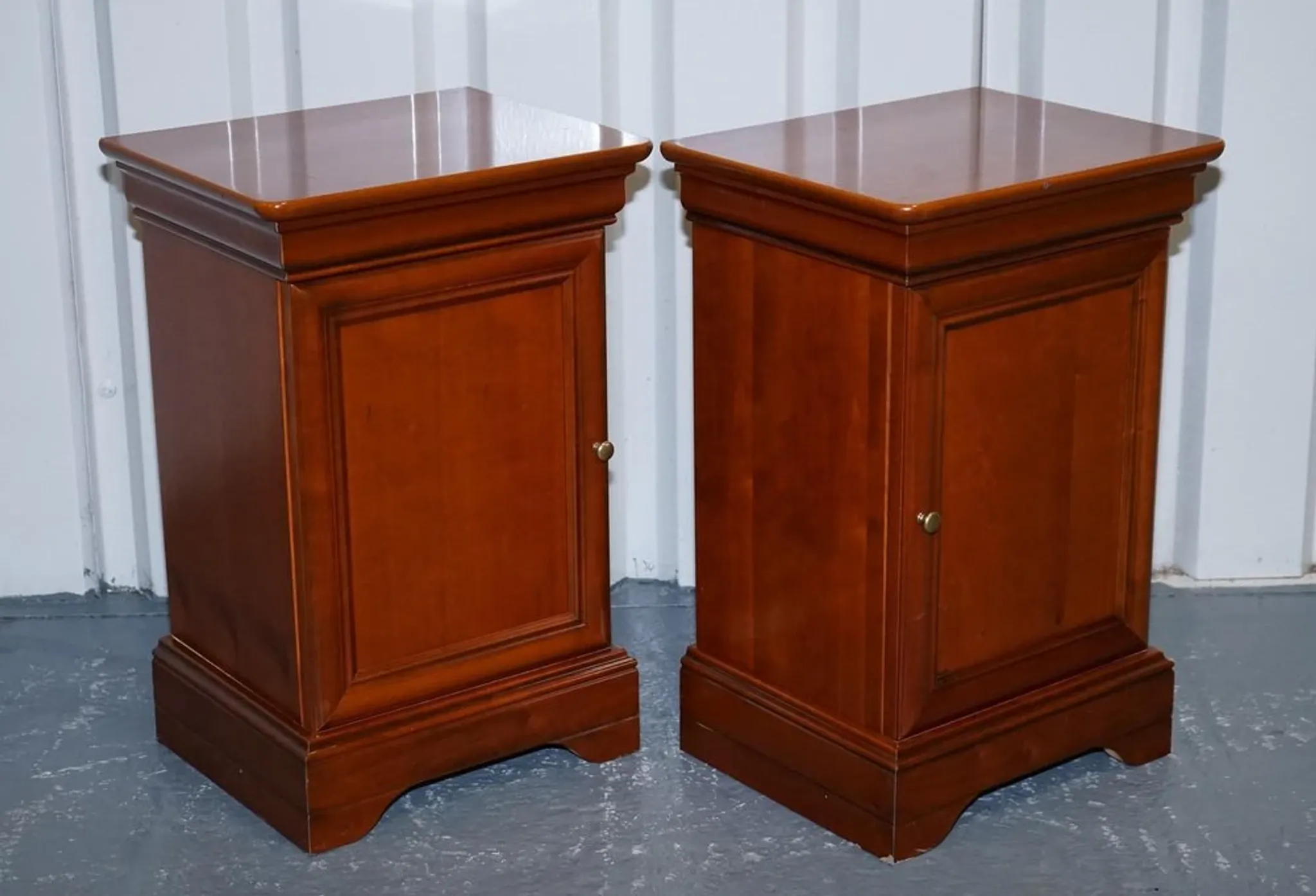 Vintage Cherry Nightstands, France, Set of 2