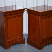 Vintage Cherry Nightstands, France, Set of 2
