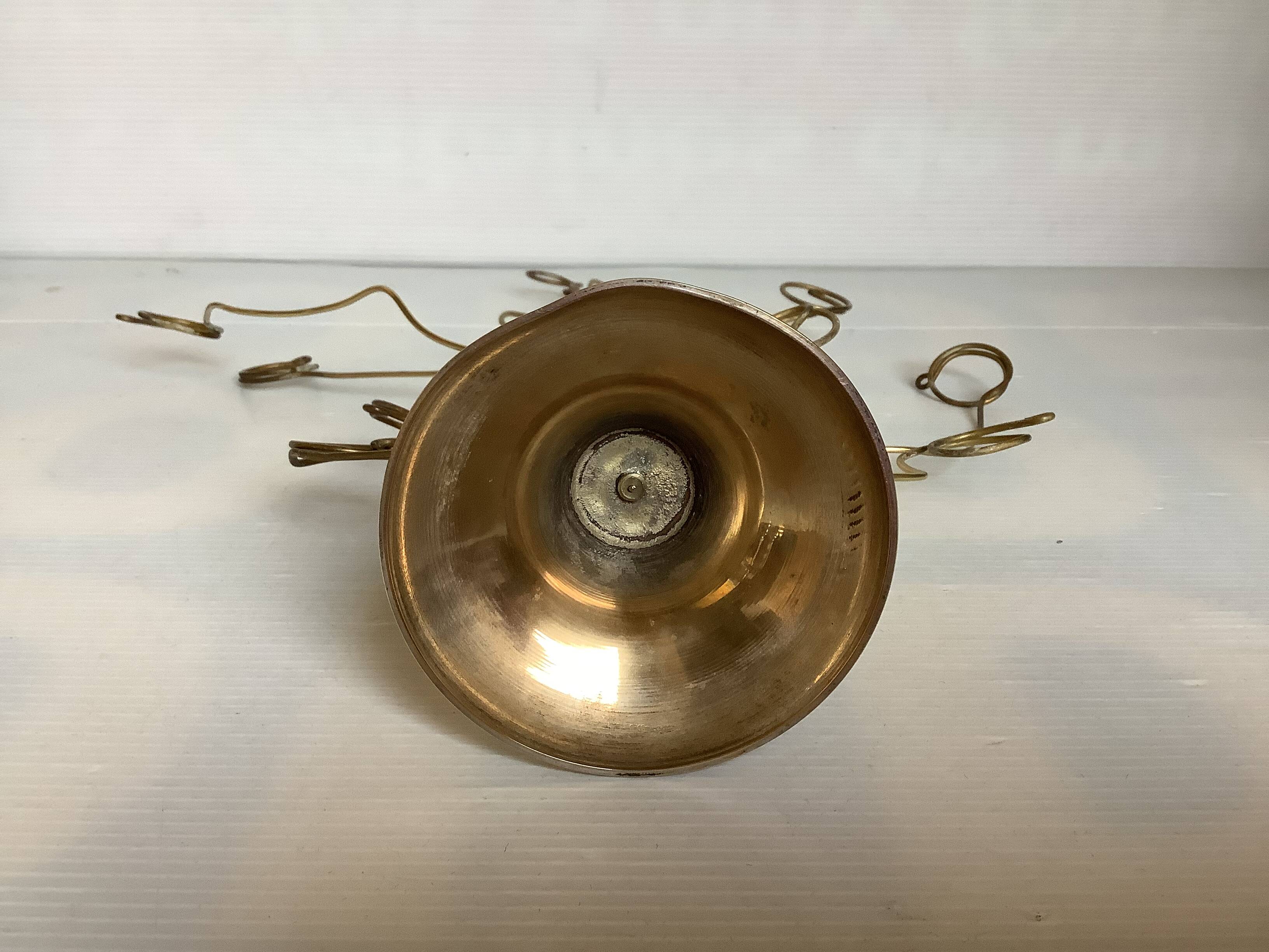 Brass photo frame with tulip base