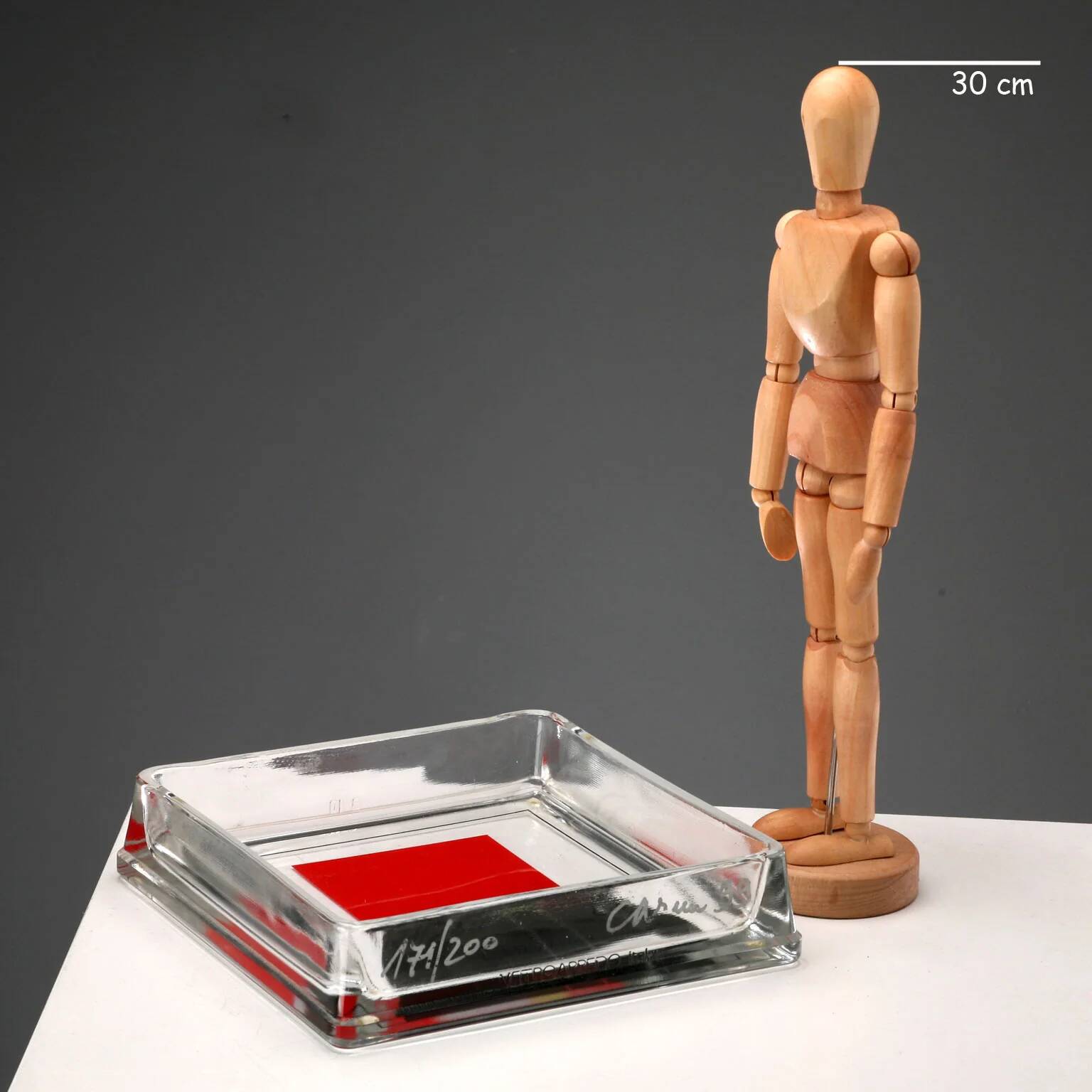 Vintage glass centrepiece designed by Eugenio Carmi, Italy 1999.