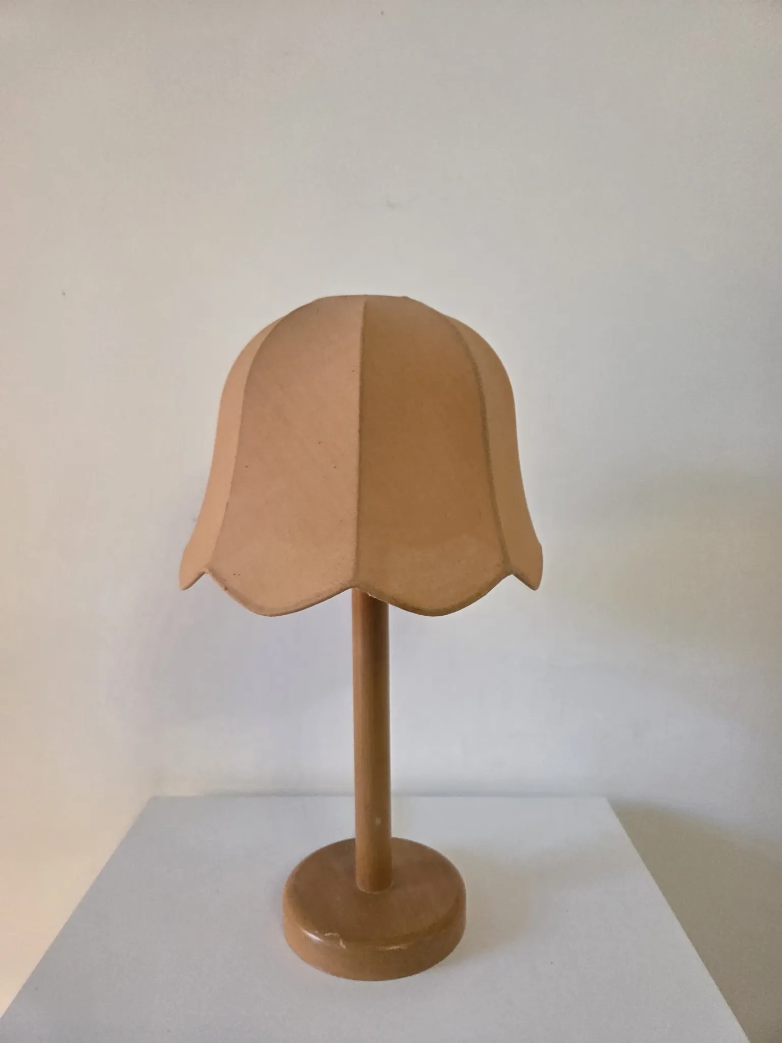 Vintage wooden and fabric lamp