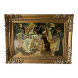 Oil on panel after Oscar Arthur Bluhm 99x73cm