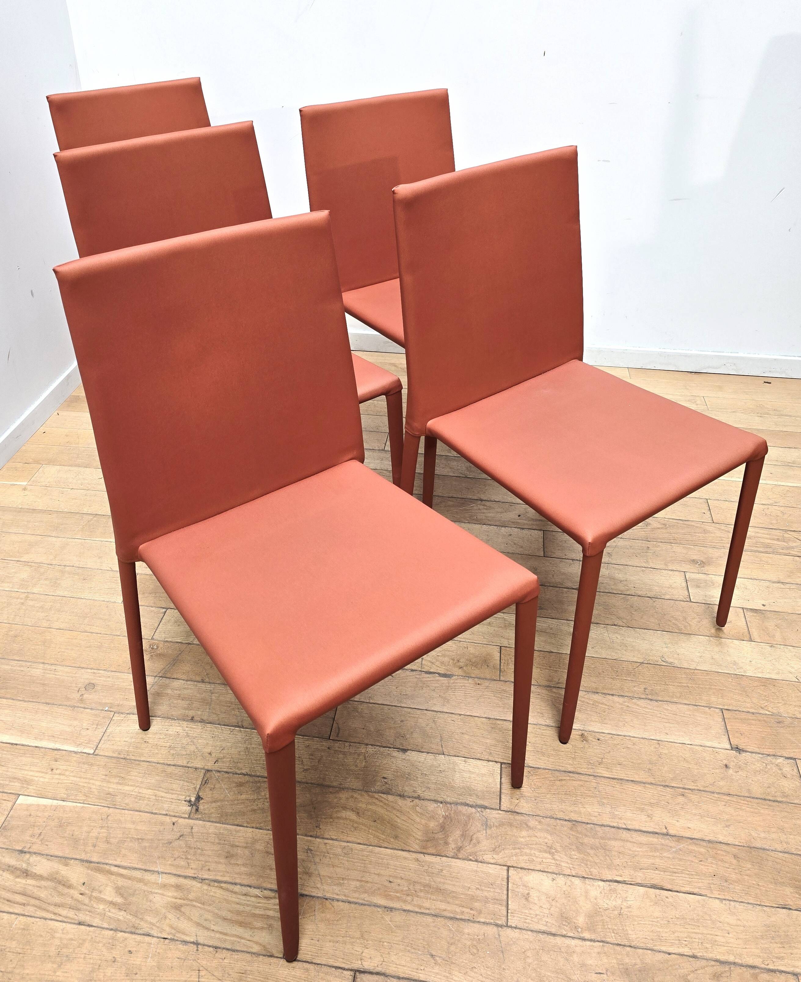 Set of 5 Norma chairs, Arper