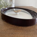 Butterfly frame naturalized curved glass