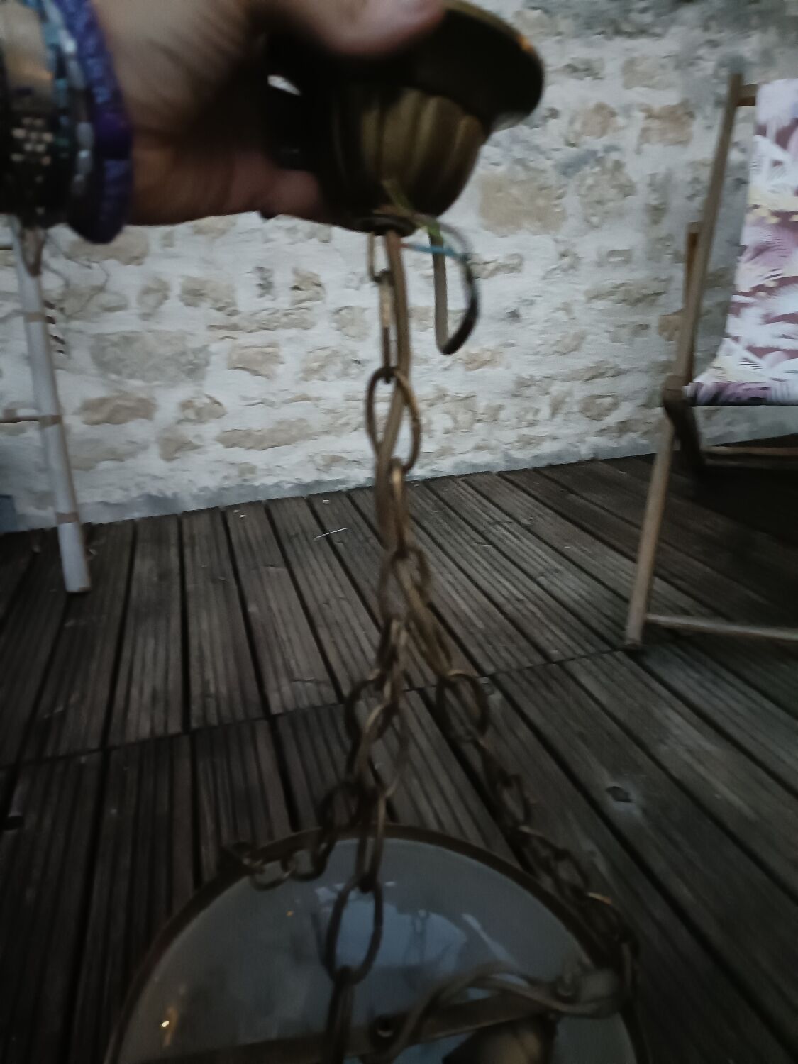 Vintage Art Nouveau style pendant light