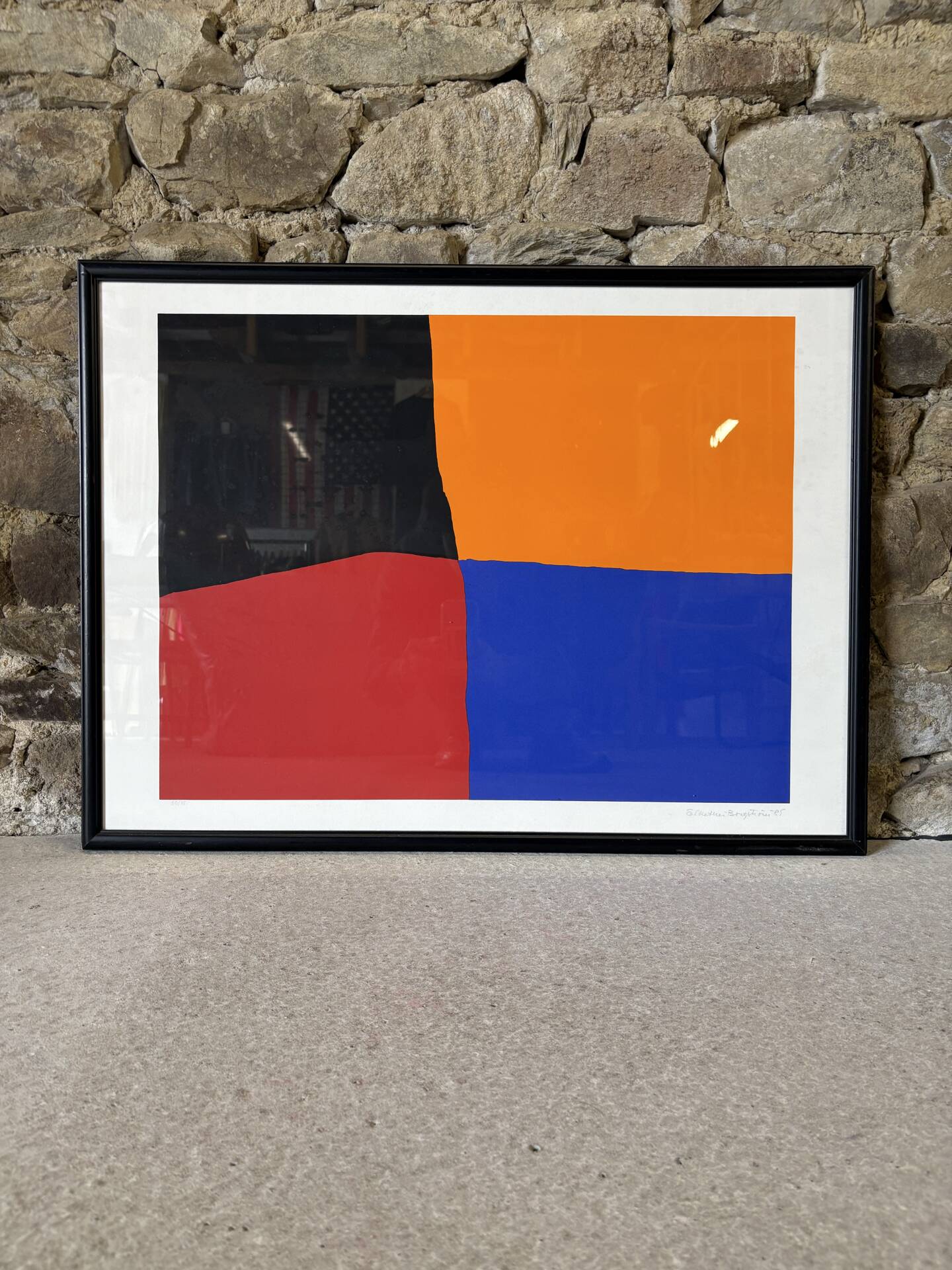 Sérigraphie « Trèfle à quatre feuilles » par E. Mether-Borgström, 1985