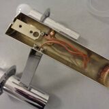 Chromed Glass Wall Lamp from OTT International, 1960s