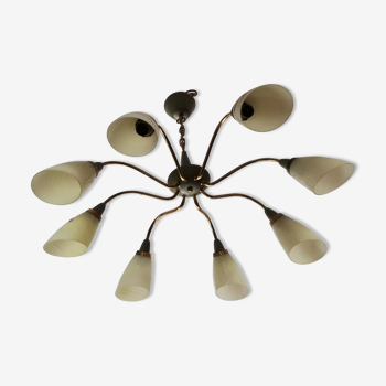 Vintage ceiling light with 8 arms