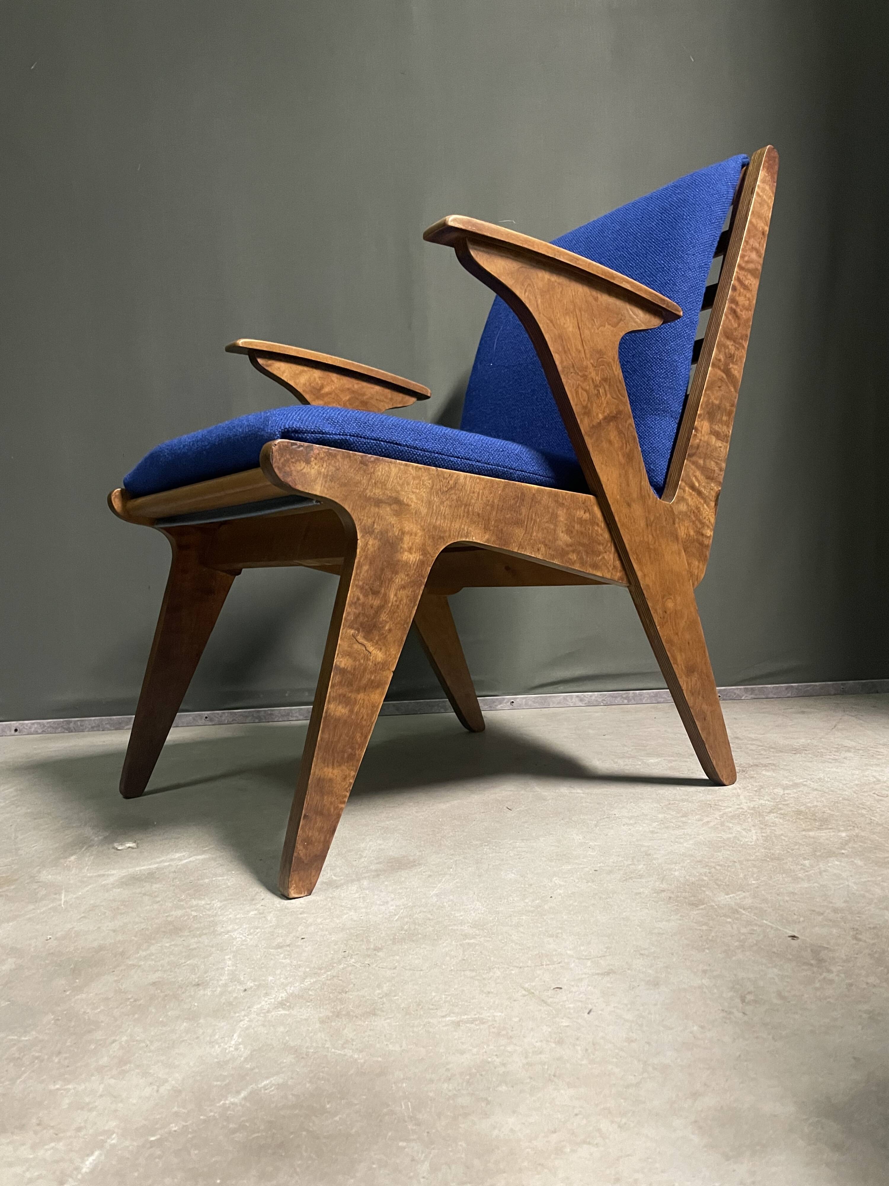 Very rare lounge chair by wim van gelderen for spectrum, 1950s