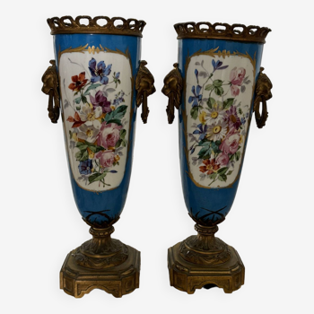 Pair of Sèvres style vase