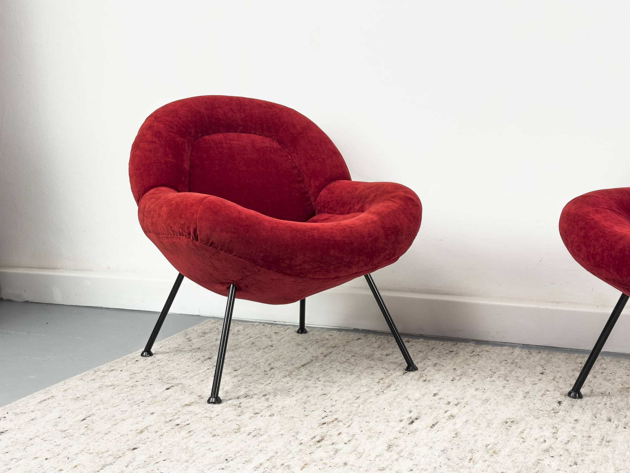 Red loungers by Fritz Neth for Correcta, 1950s, set of 2