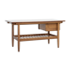 Midcentury Danish coffee table in oak and teak by Ejvind A. Johansson for FDB