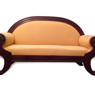 Solid mahogany Victorian sofa