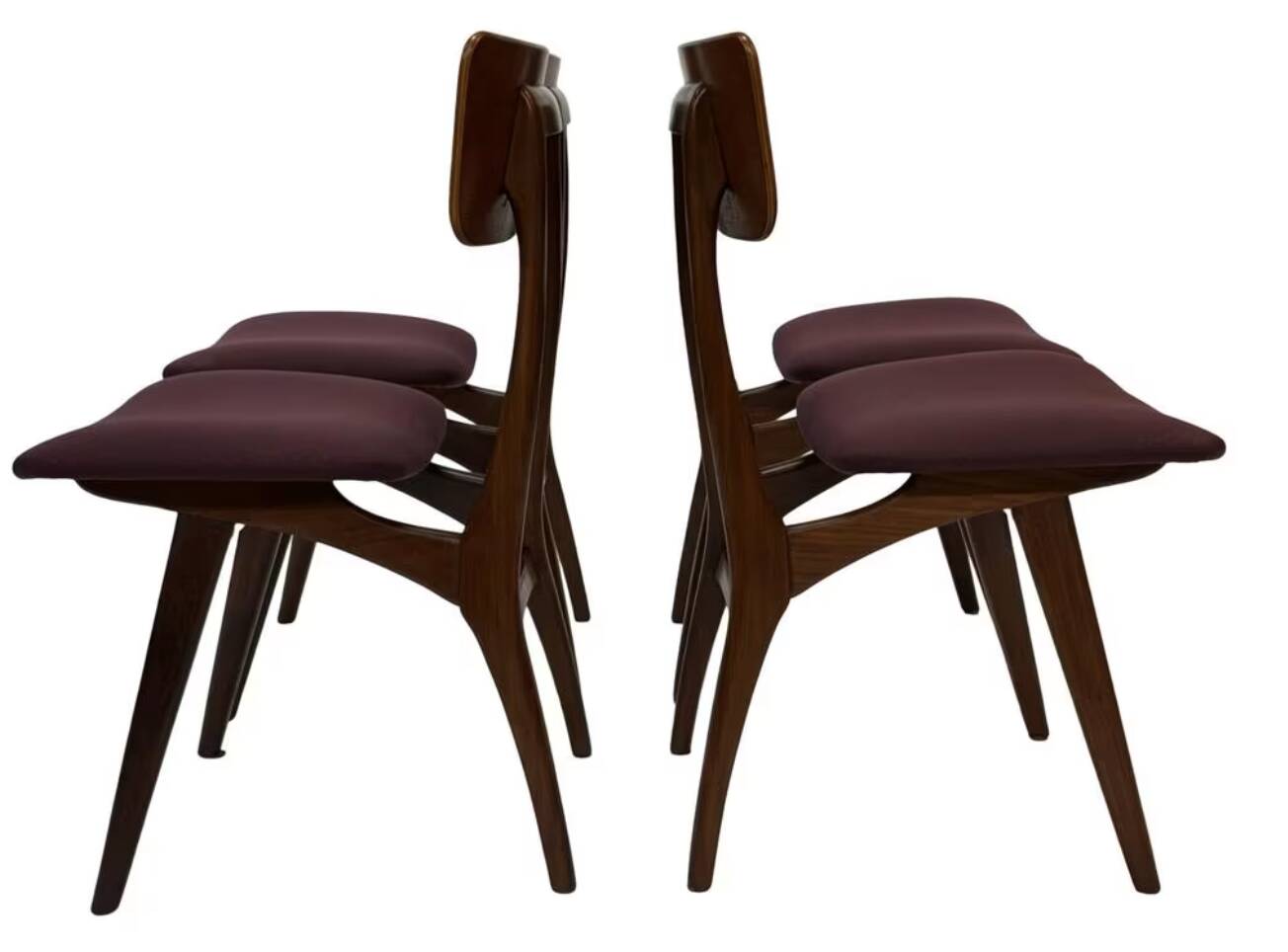 Vintage dining room chairs teak Topform design 60s Louis van Teeffelen