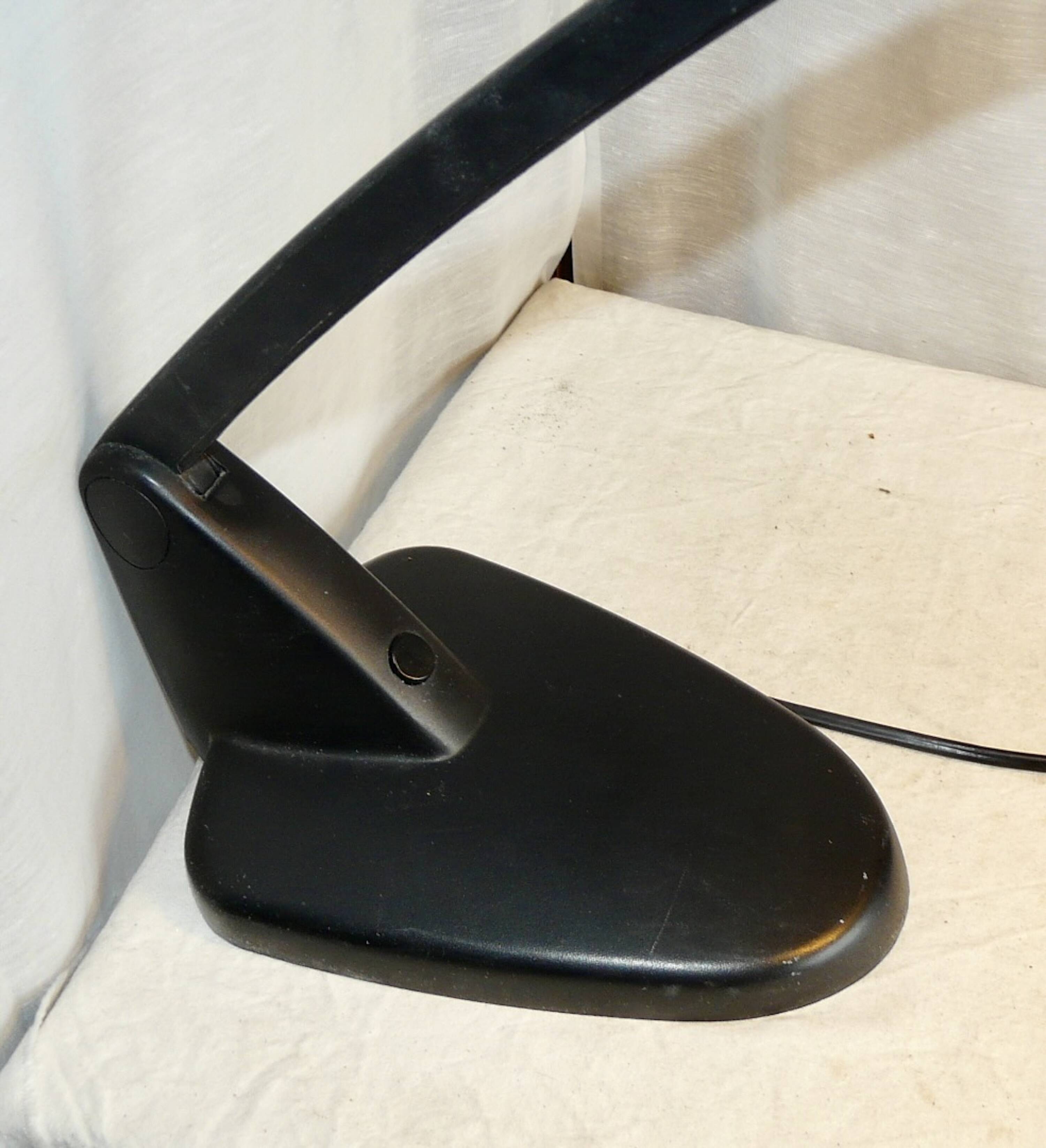 Lampe de bureau noire  Unilux Brio design 1980