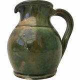 Vintage enameled terracotta pitcher