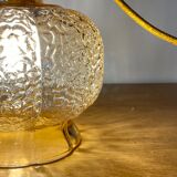 Vintage amber glass globe lamp
