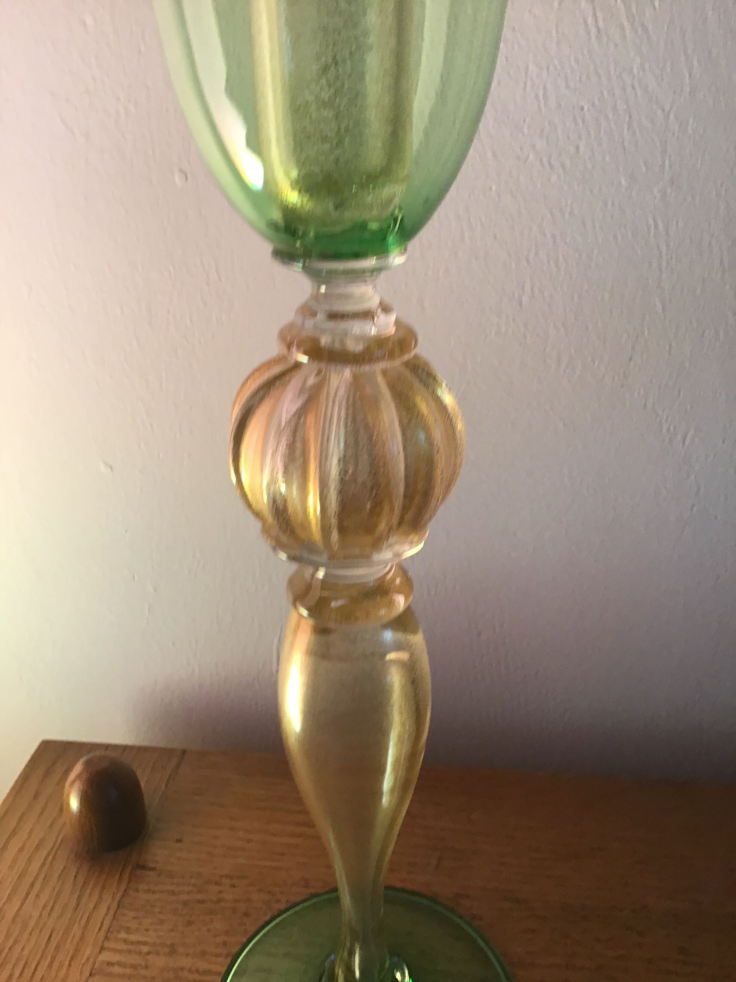 Murano glass candlestick