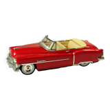 Red Cadillac 50s model car, made of metal, vintage from the 1970s