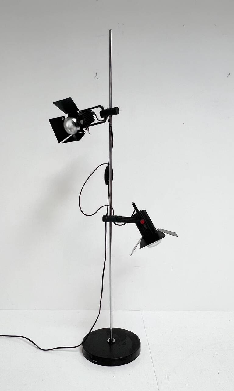 Black vintage floor lamp, 1970's