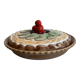 Kiwi slip ceramic pie dish