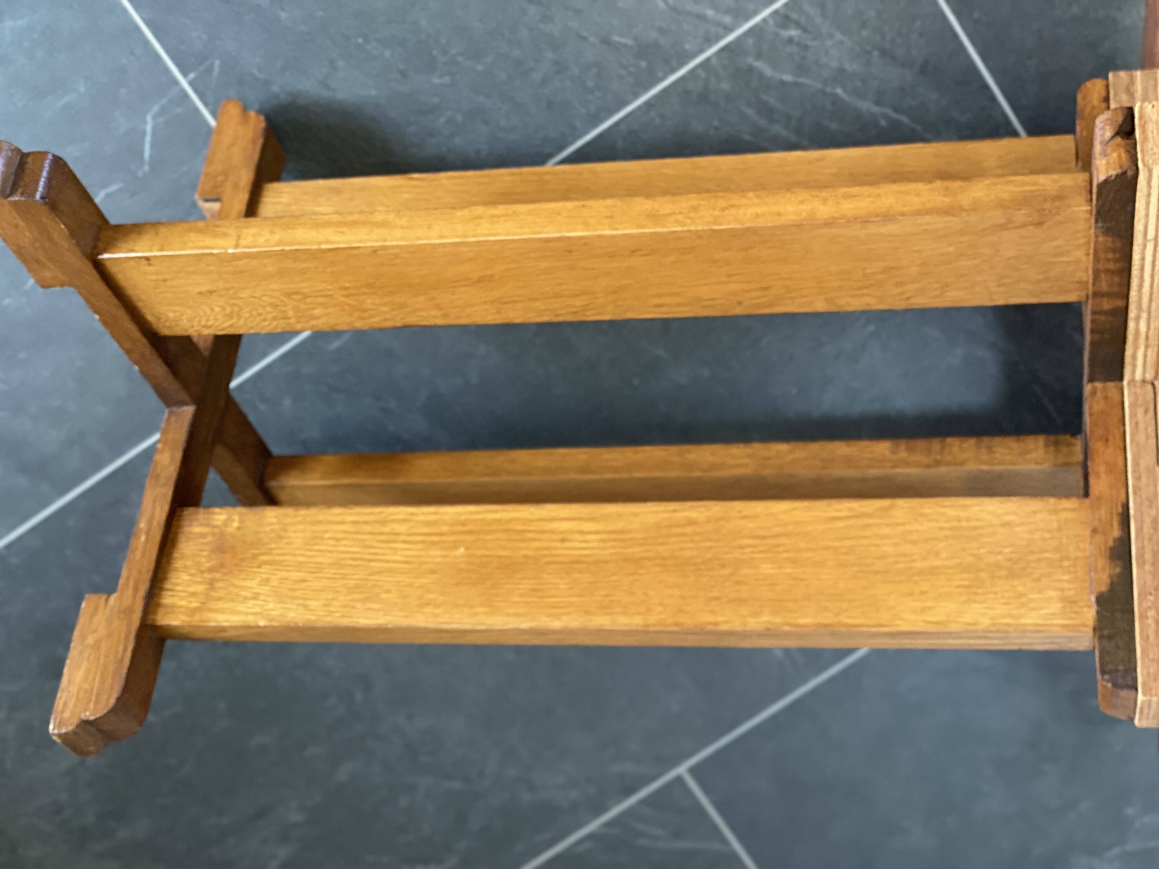 Vintage oak round side table