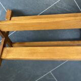 Vintage oak round side table