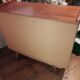 Vintage teak chest of drawers with compass legs